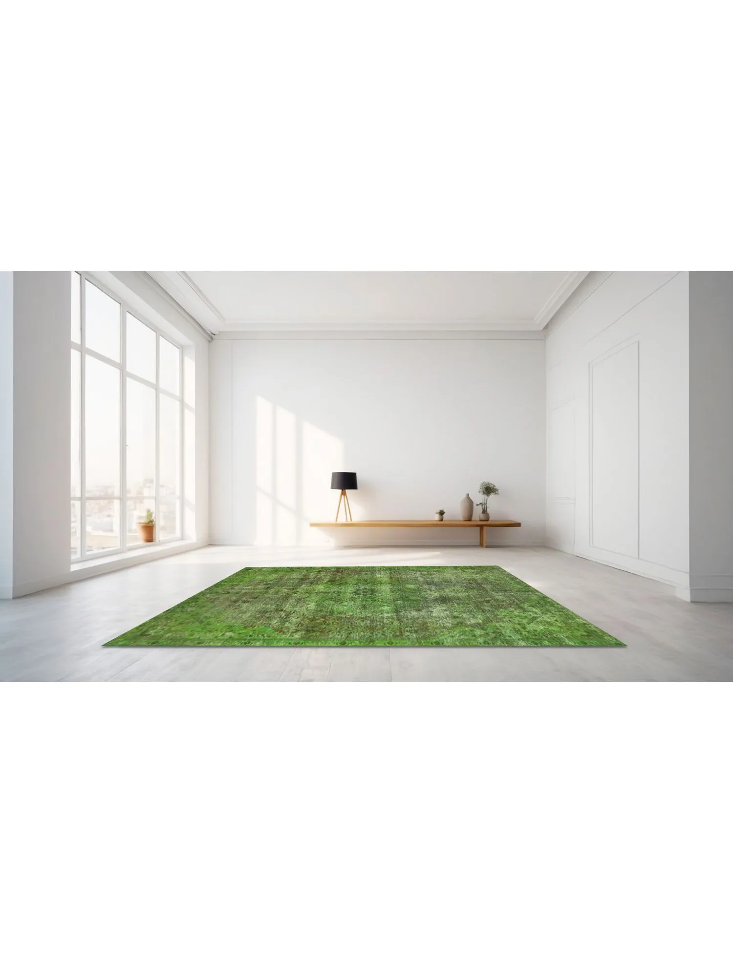 Tapis Persan vintage  vert  326 x 223 cm