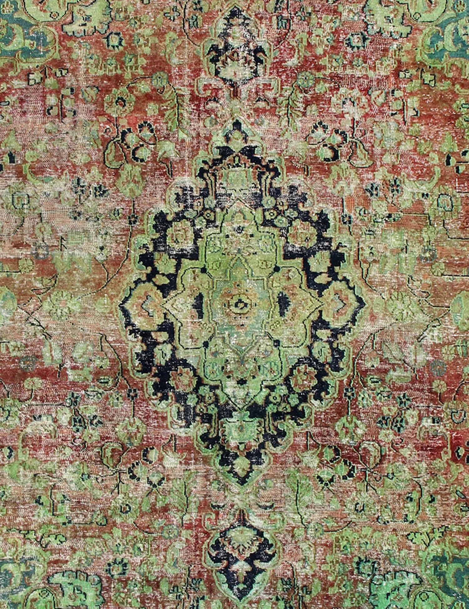 Square  Vintage Carpet  green   258 x 258 cm