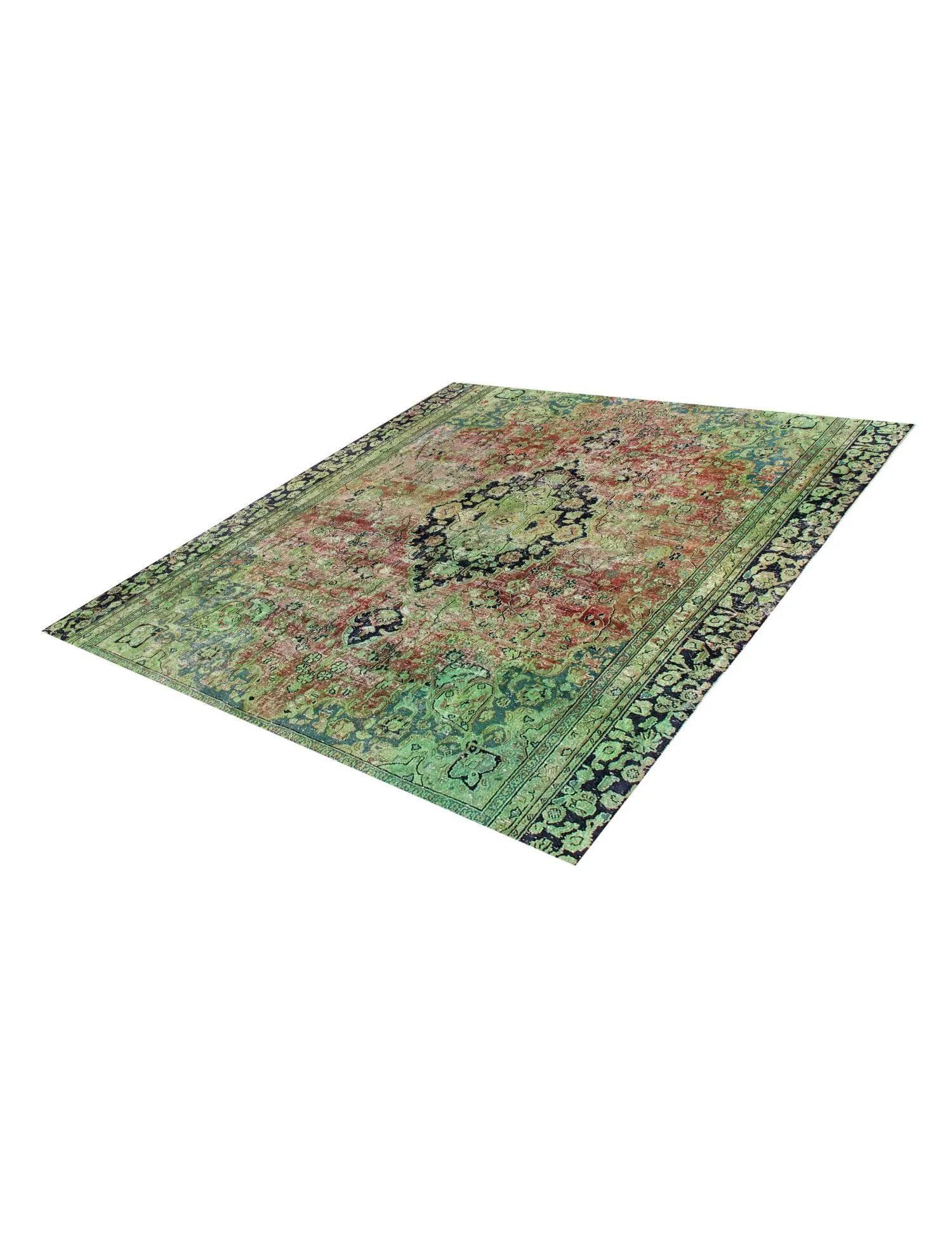 Square  Vintage Carpet  green   258 x 258 cm