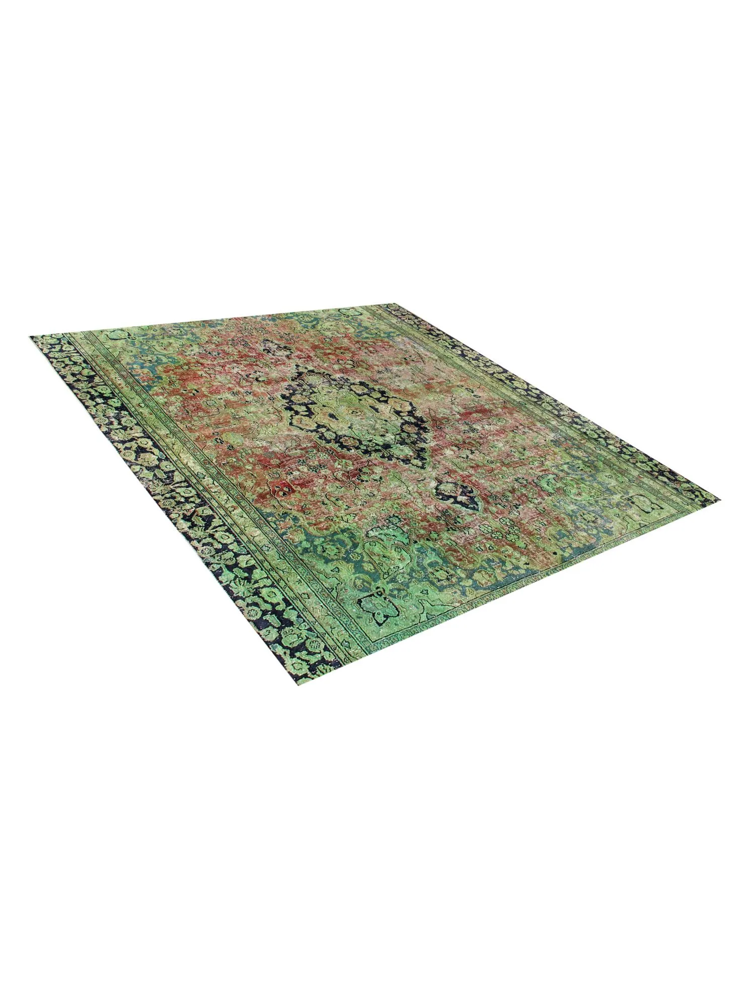 Square  Vintage Carpet  green   258 x 258 cm