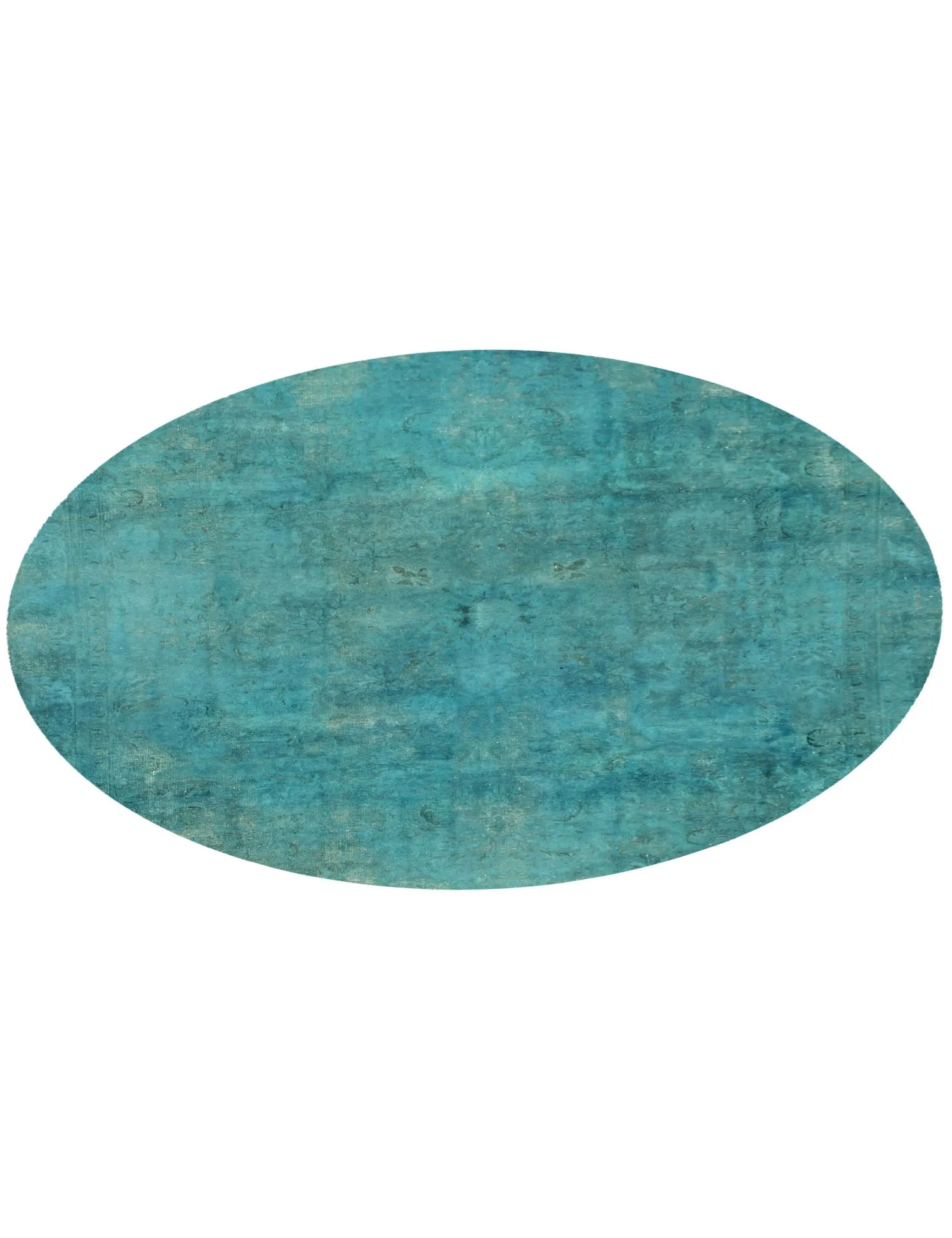 Round  Vintage Carpet  turkoise   270 x 270 cm