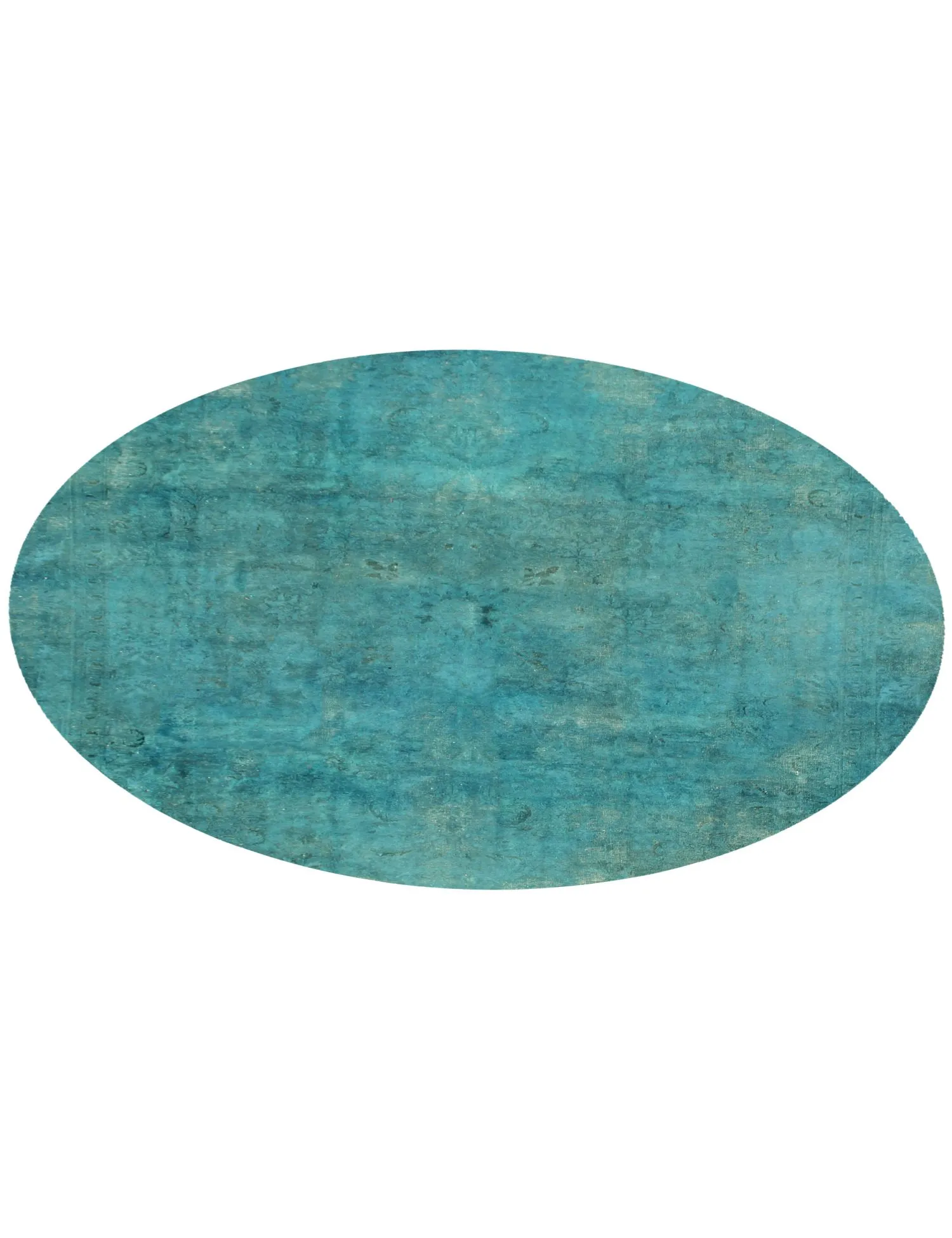Round  Vintage Carpet  turkoise   270 x 270 cm