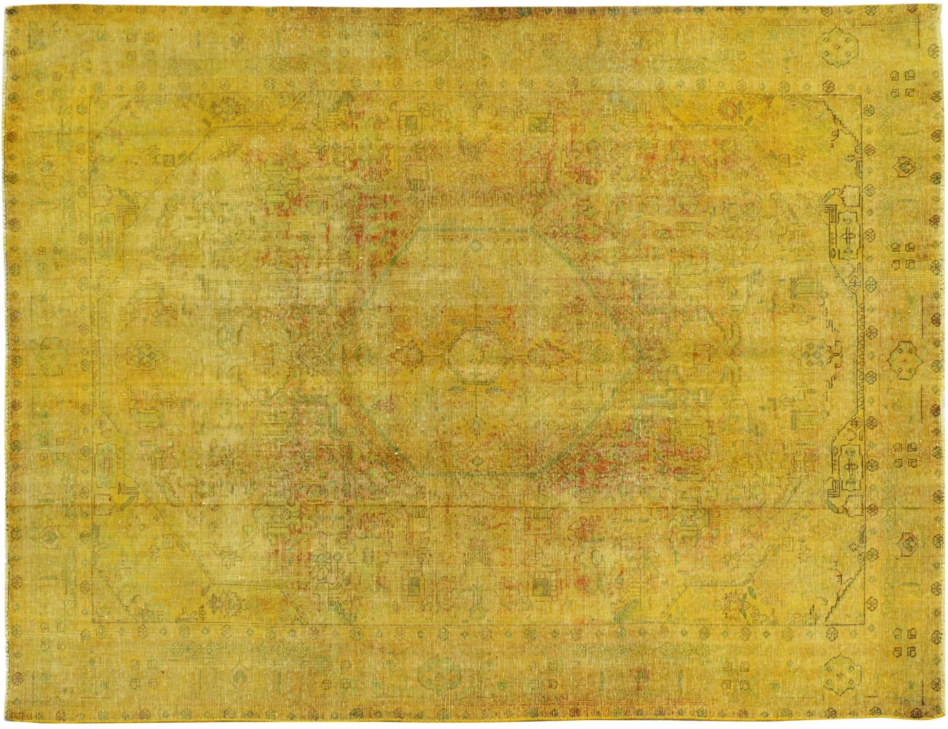 Vintage Teppich  gelb  344 x 239 cm