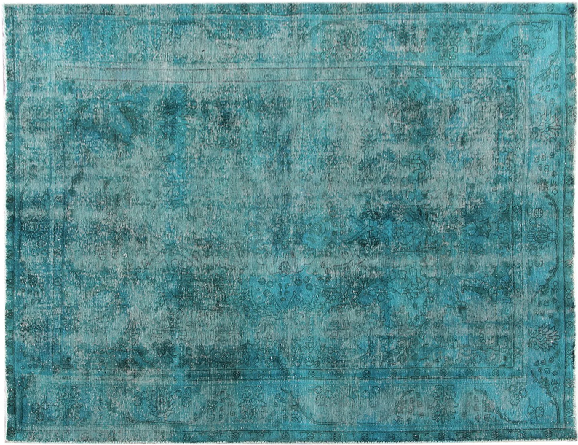 Persisk vintage matta  grön  310 x 210 cm