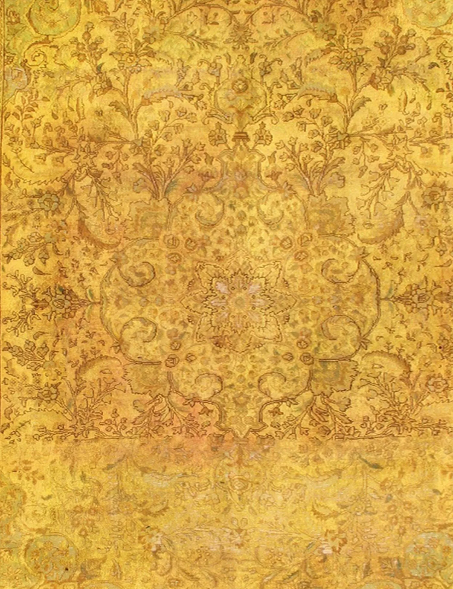 Persisk vintage matta  gul  355 x 250 cm