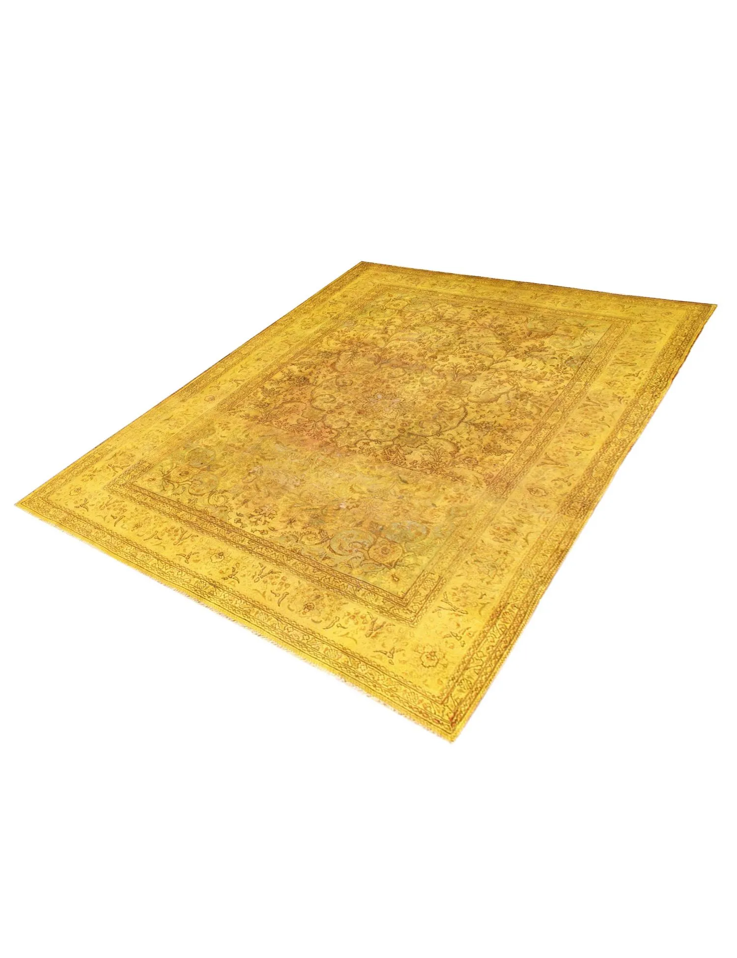 Persisk vintage matta  gul  355 x 250 cm