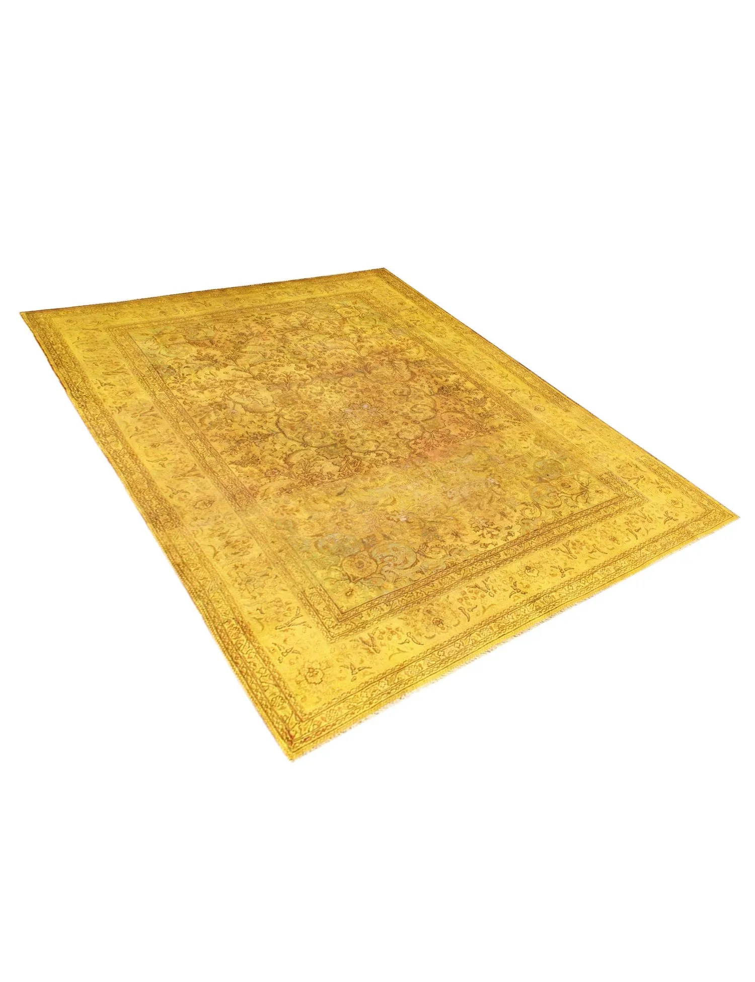 Persisk vintage matta  gul  355 x 250 cm