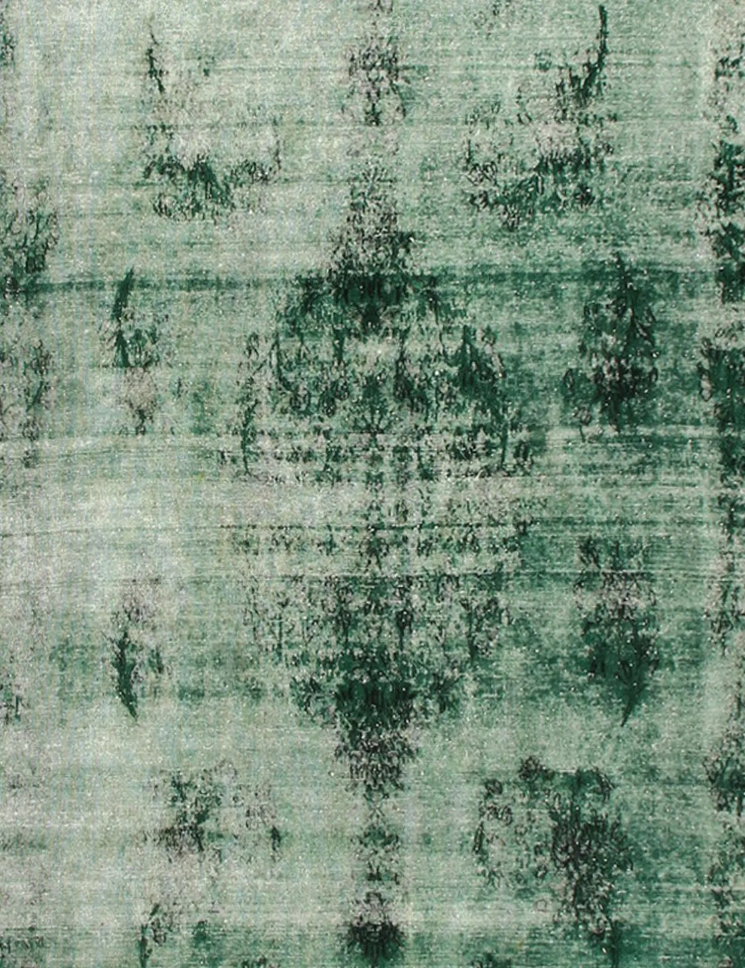 Quadrat  Vintage Teppich  grün  235 x 250 cm