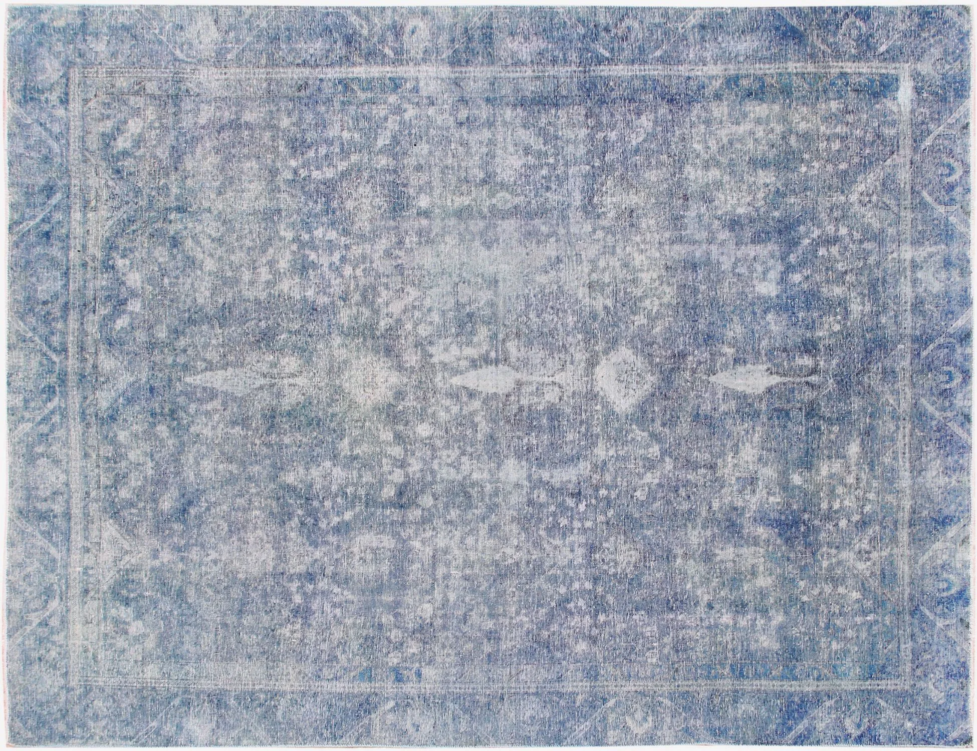 Persian vintage carpet  blue  357 x 270 cm
