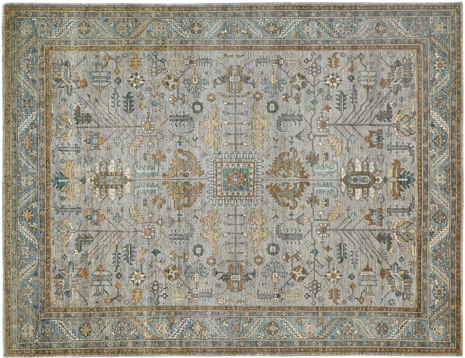 Alfombra Chobi  gris  357 x 273 cm