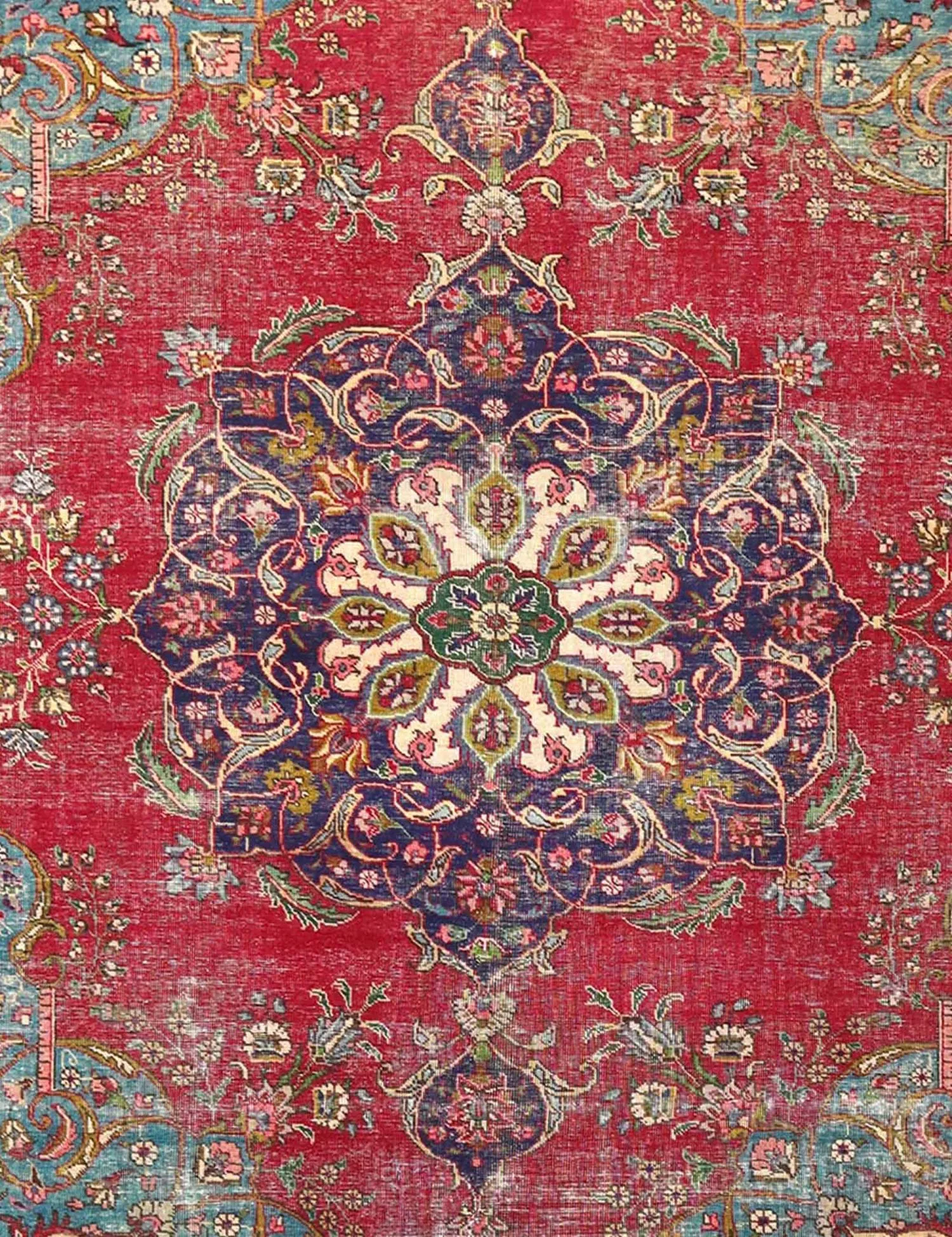 Persisk vintage matta  flerfärgad  380 x 290 cm