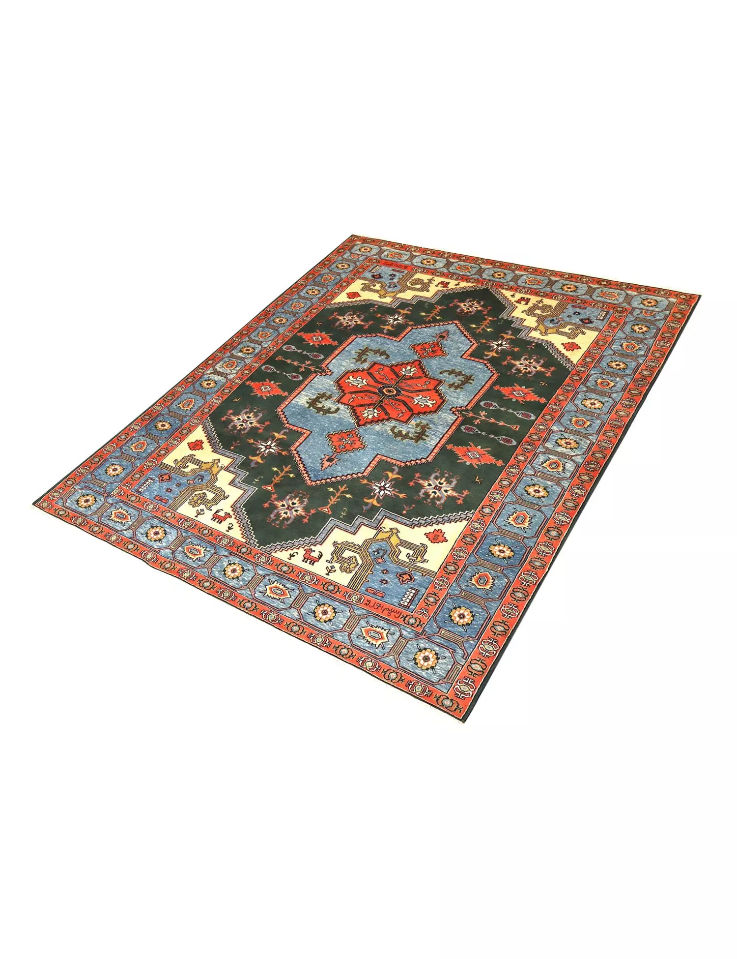 Persisk vintage matta  blå  285 x 185 cm