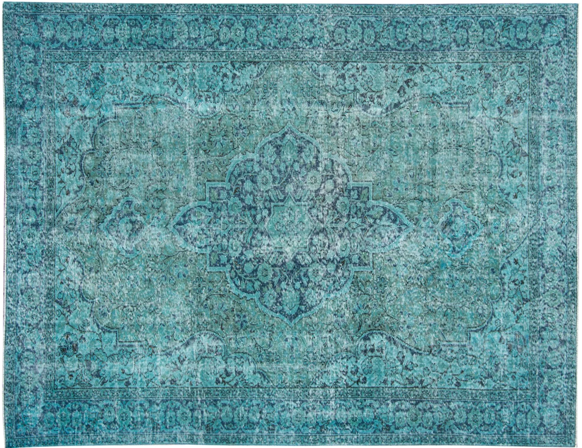 vintage matta  turkos  269 x 197 cm