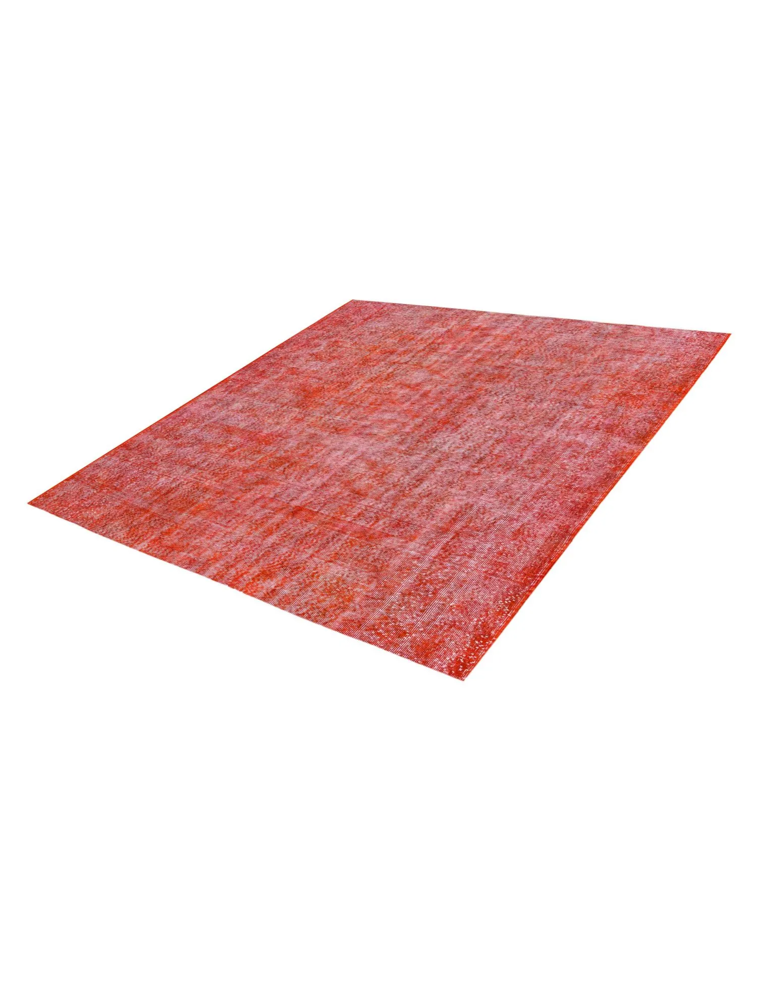 Quadrat Vintage Teppich  rot  200 x 200 cm