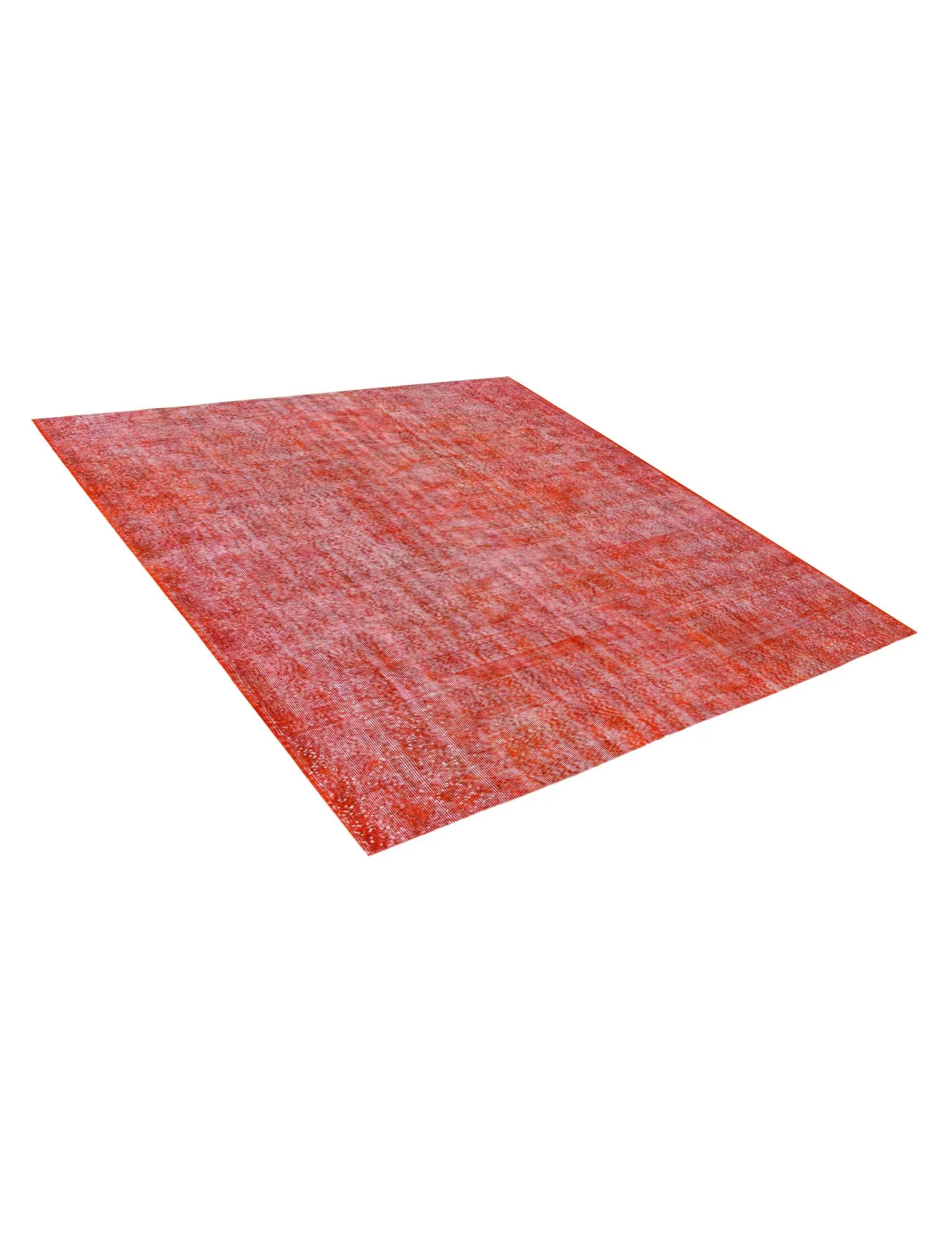 Quadrat Vintage Teppich  rot  200 x 200 cm