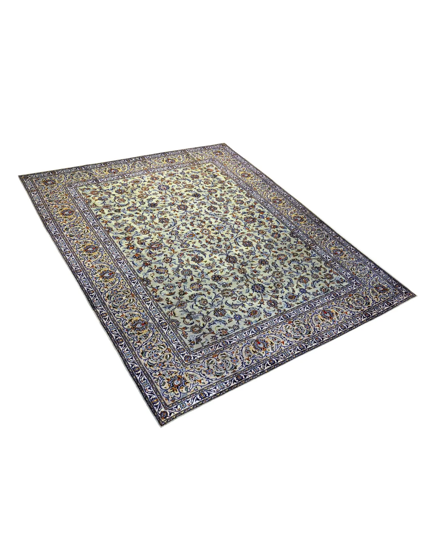 Kashan Patina  grøn  390 x 290 cm