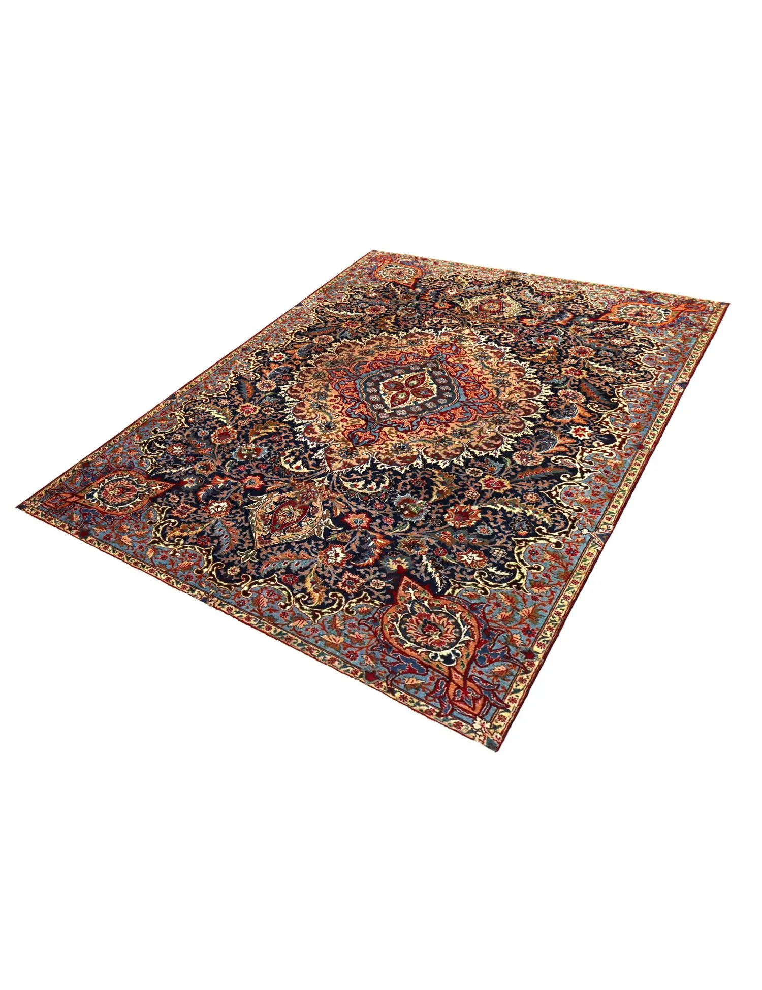 Kashmar Patina  azul  280 x 185 cm