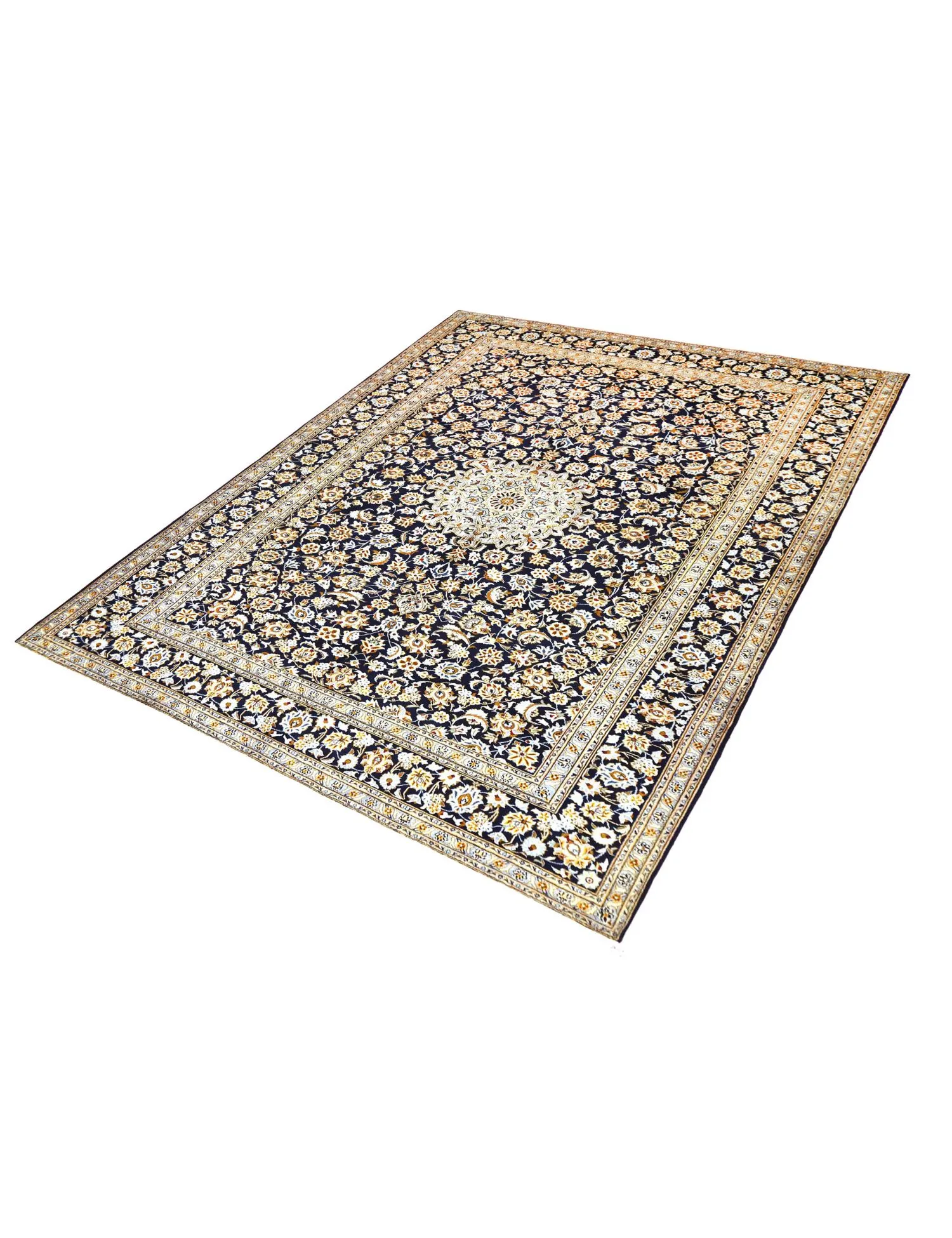 Kashan Patina  blue  415 x 302 cm