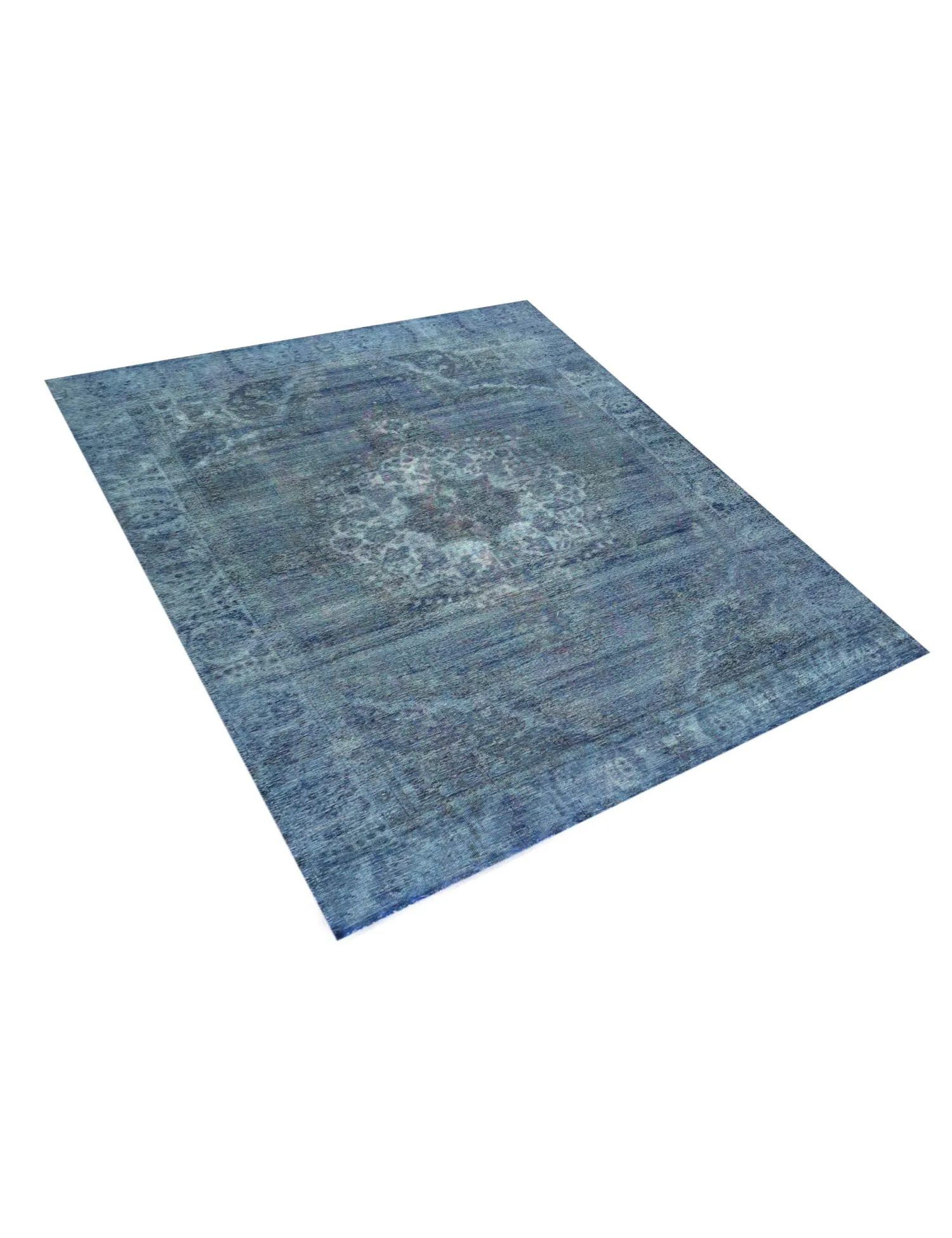 Alfombra vintage  azul  290 x 197 cm