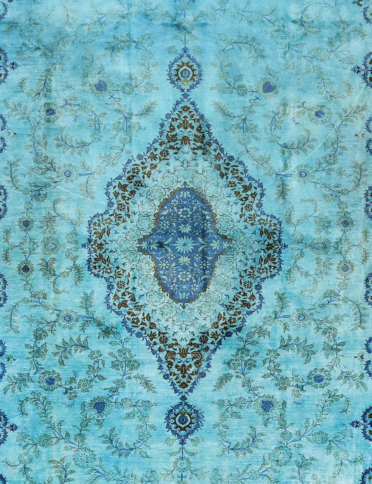 Alfombra persa vintage  turquesa  450 x 310 cm