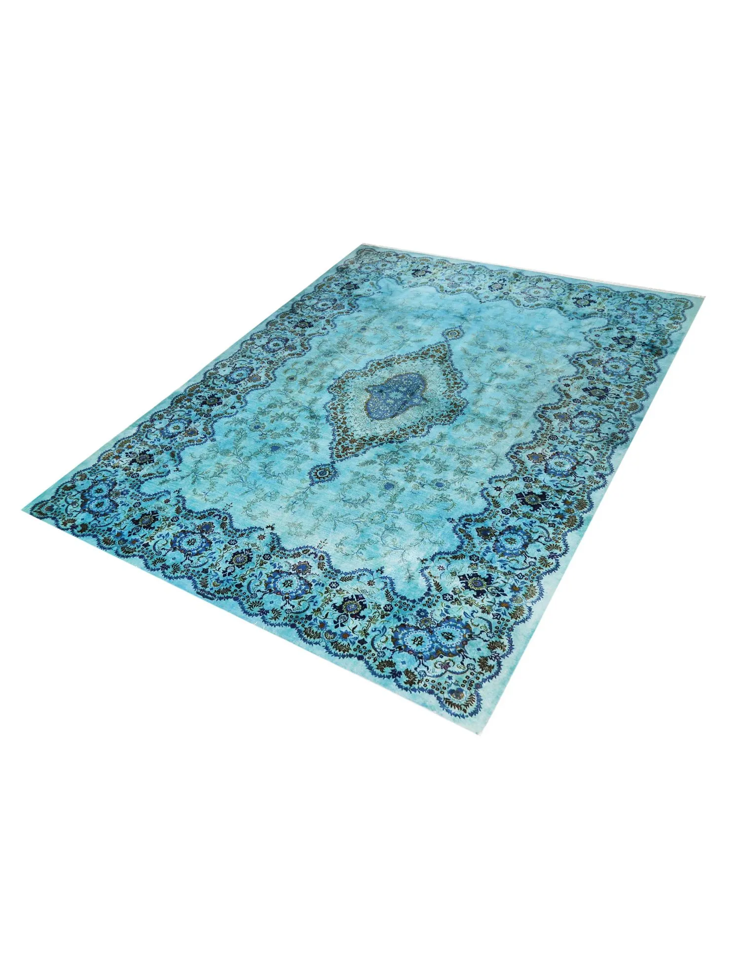 Alfombra persa vintage  turquesa  450 x 310 cm