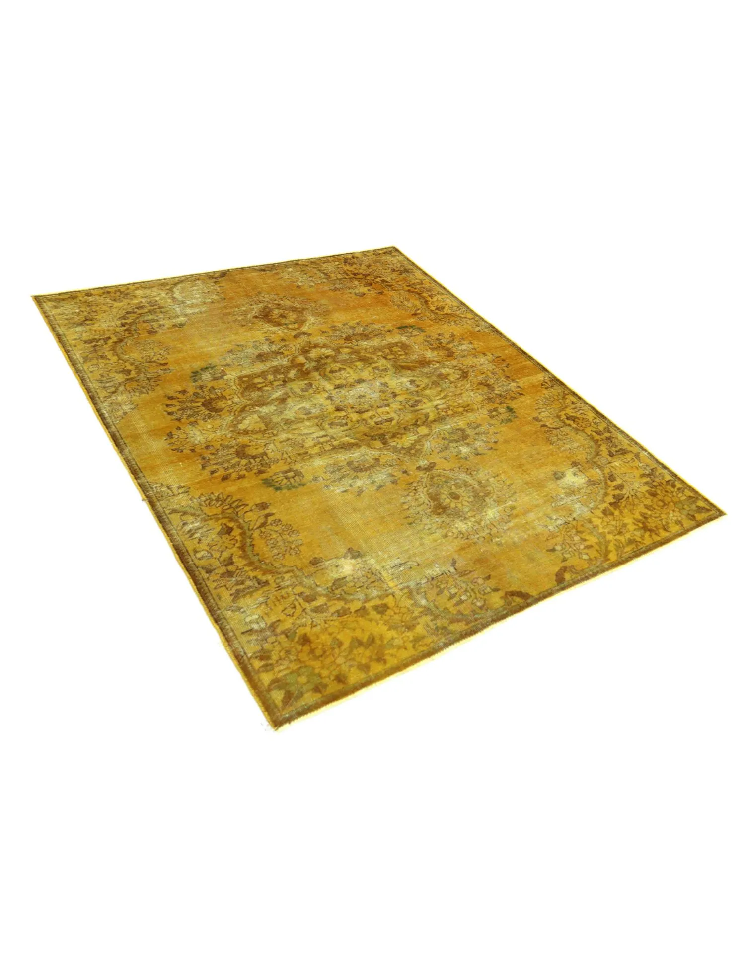Tapis Persan vintage  jaune  272 x 165 cm