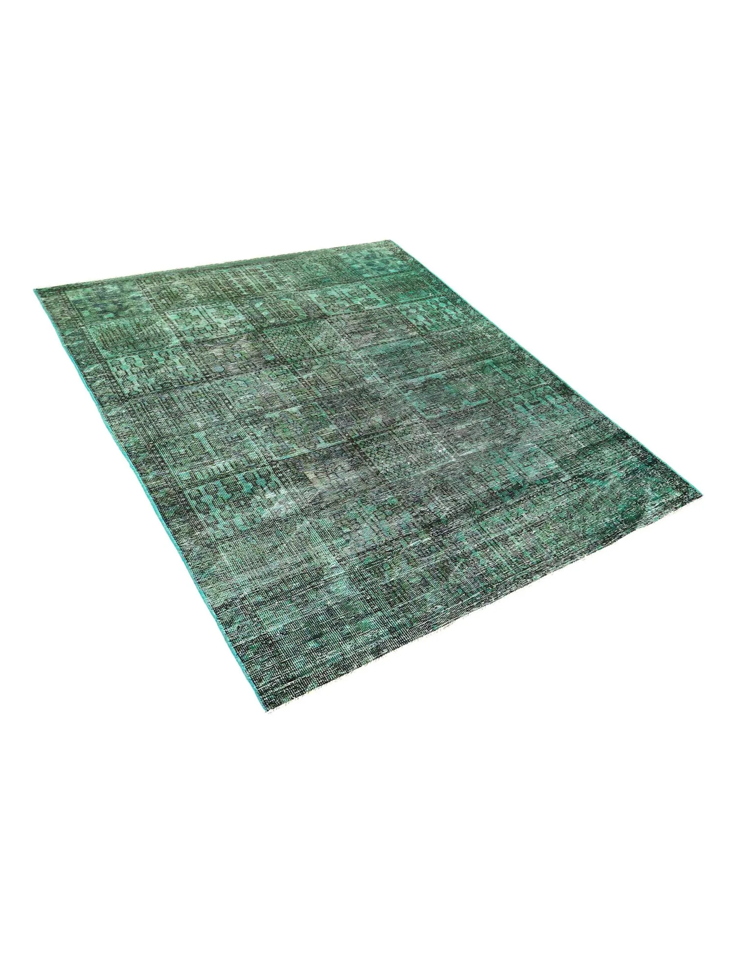 Alfombra persa vintage  turquesa  256 x 154 cm