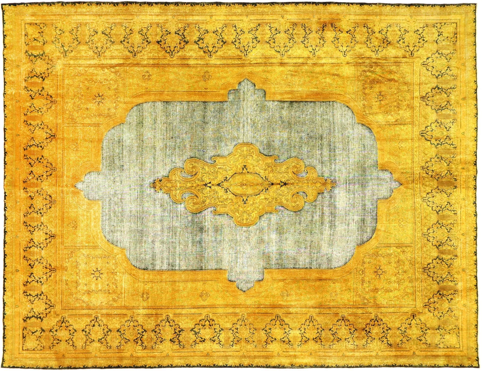Alfombra persa vintage  amarillo  365 x 277 cm