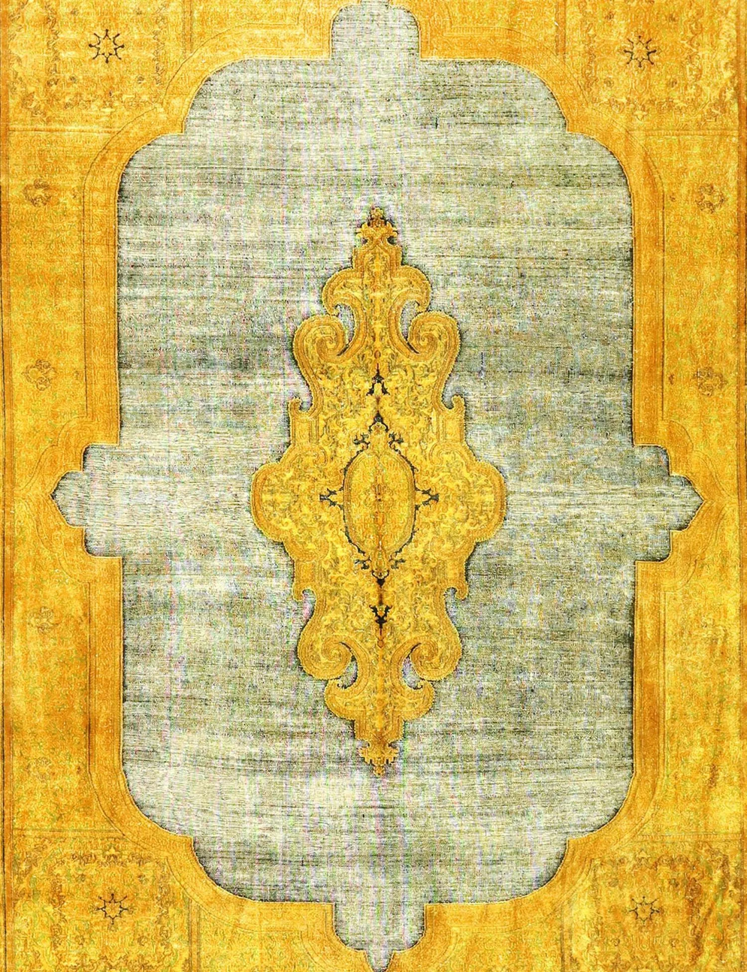 Alfombra persa vintage  amarillo  365 x 277 cm