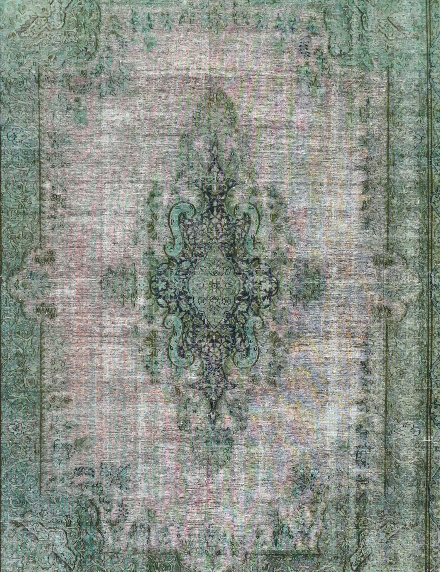 Persisk Vintagetæppe  grøn  383 x 290 cm