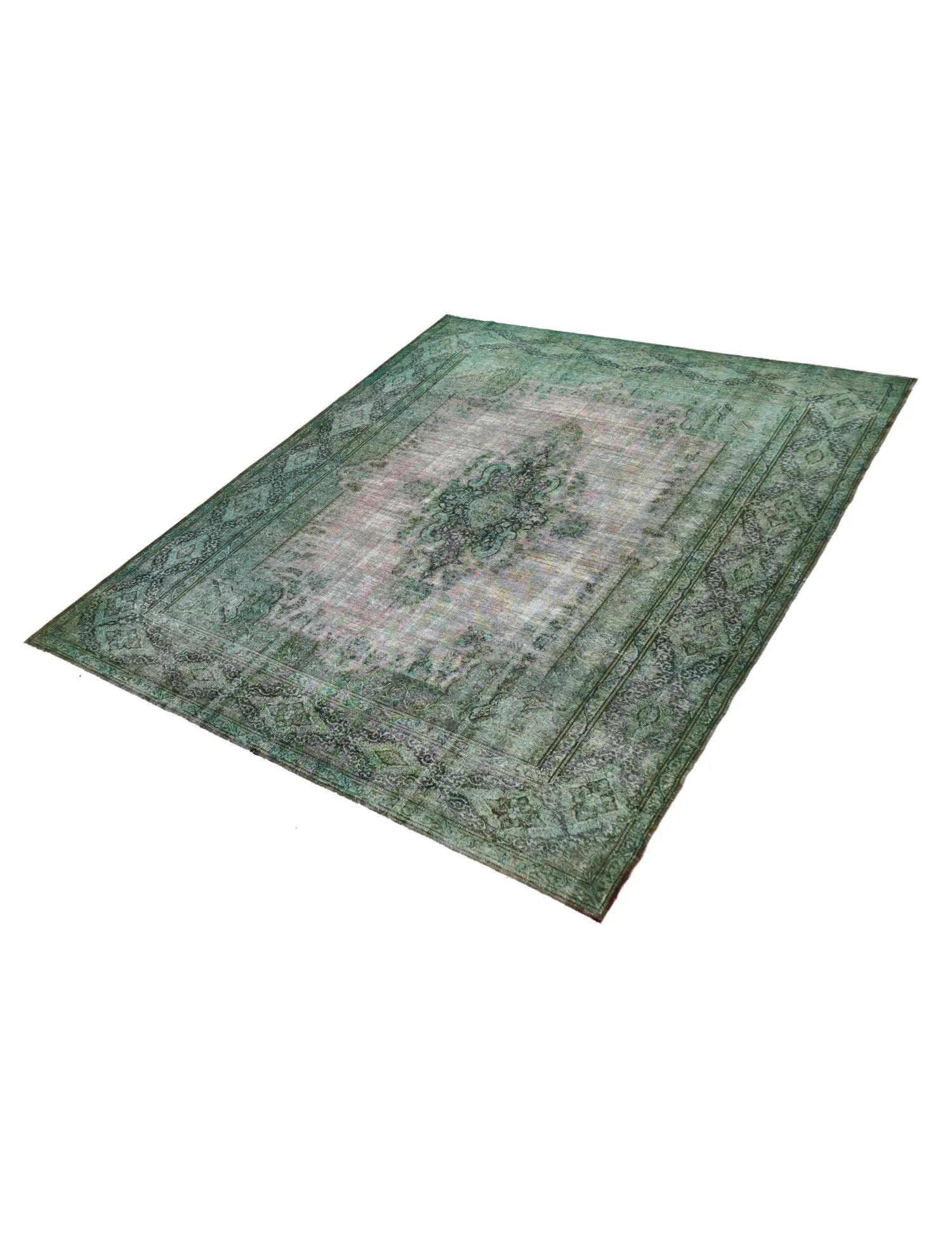 Persisk Vintagetæppe  grøn  383 x 290 cm