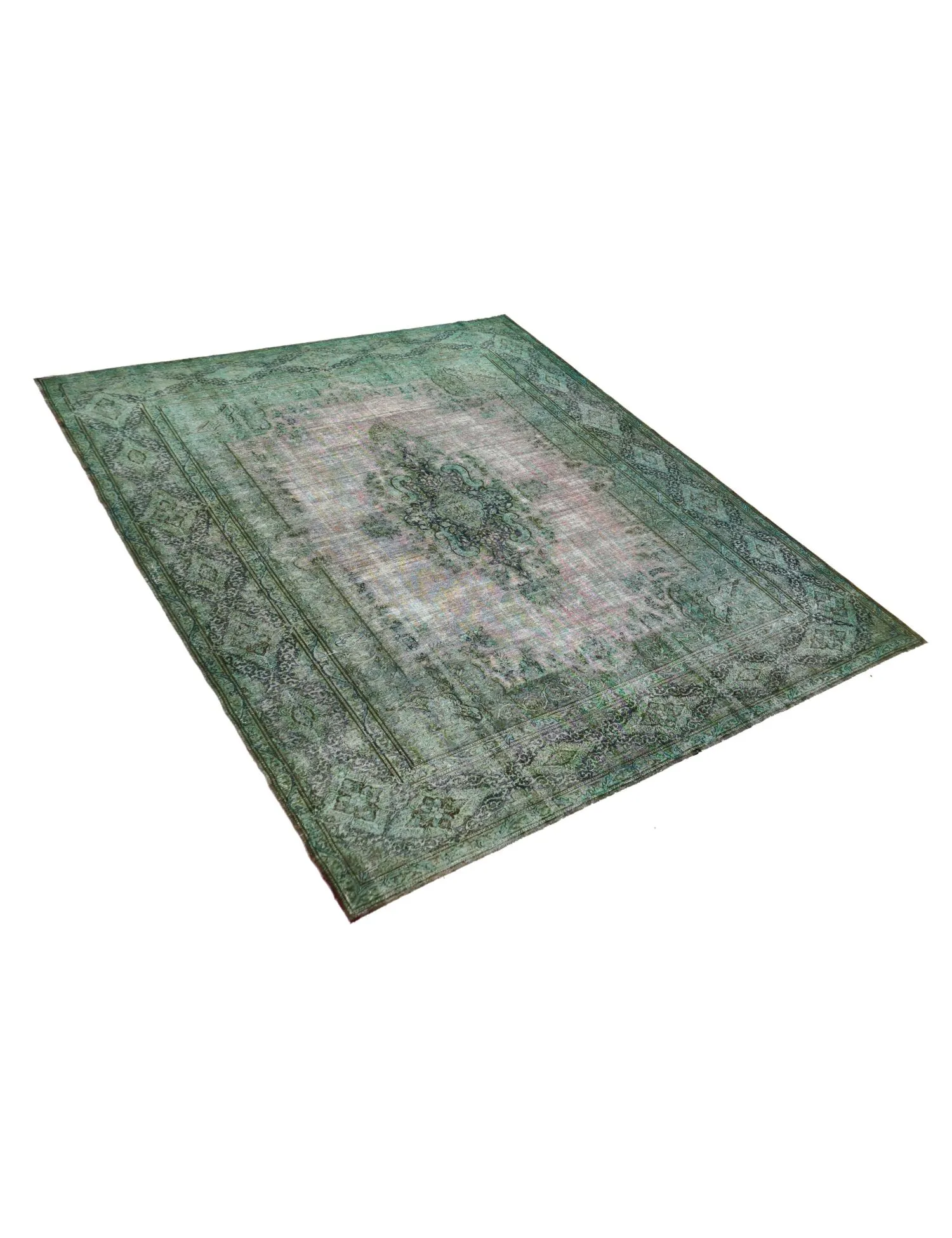 Persisk Vintagetæppe  grøn  383 x 290 cm