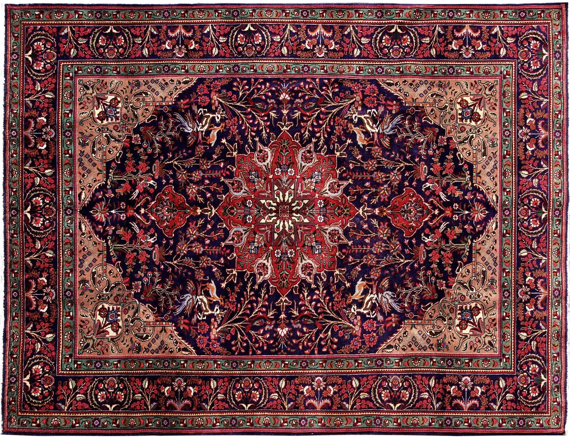 Retro Matta  blå  312 x 210 cm