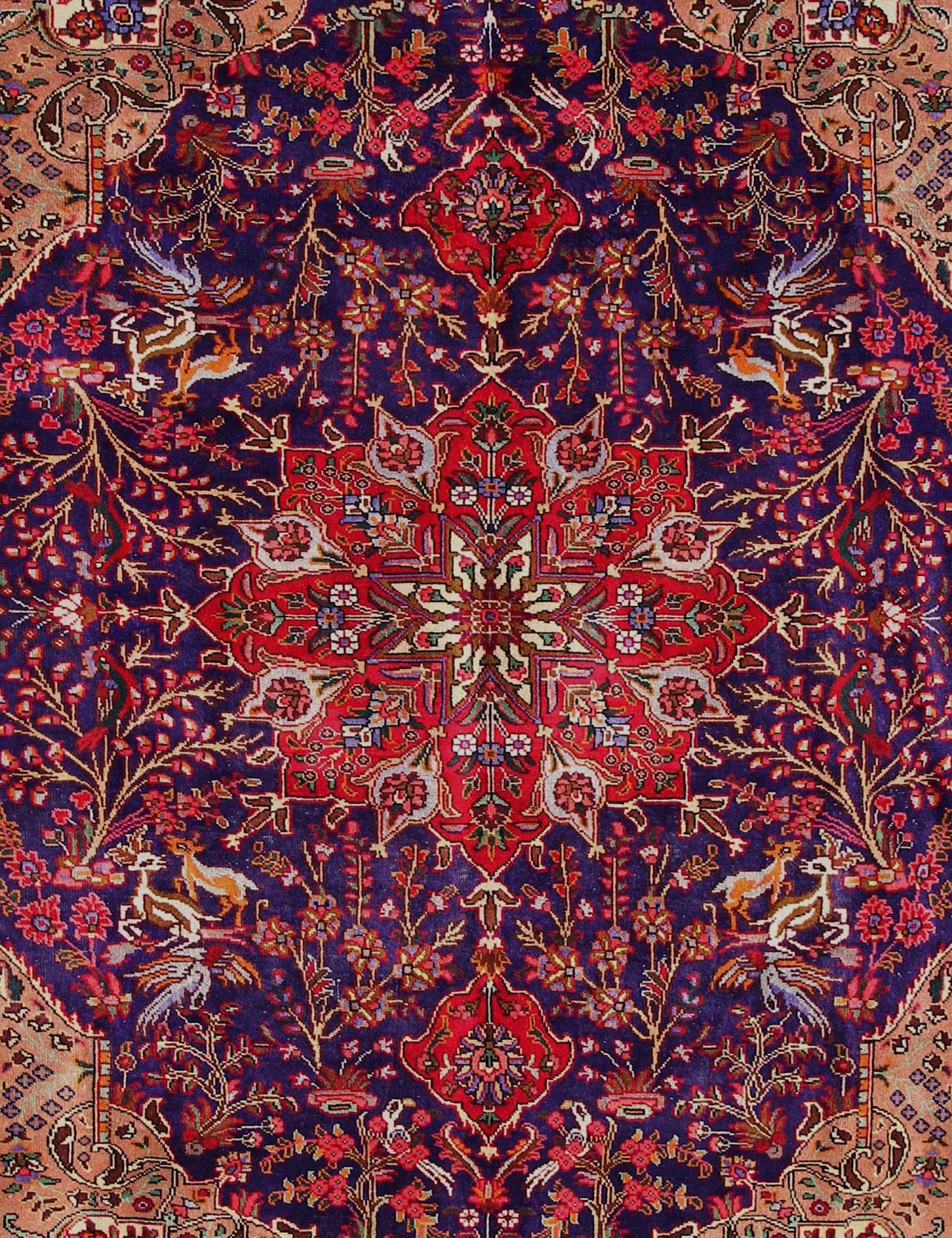 Retro Matta  blå  312 x 210 cm