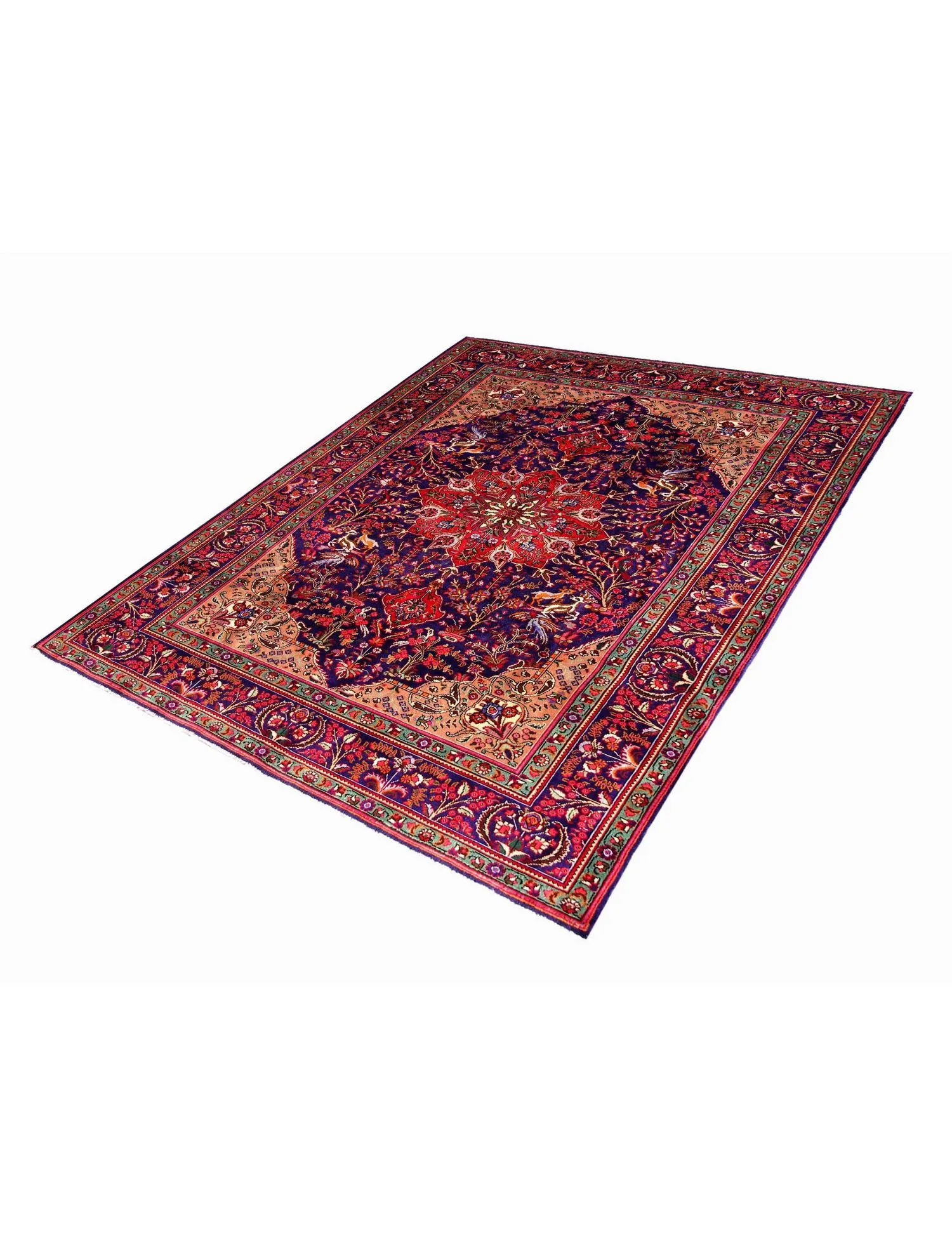 Retro Matta  blå  312 x 210 cm