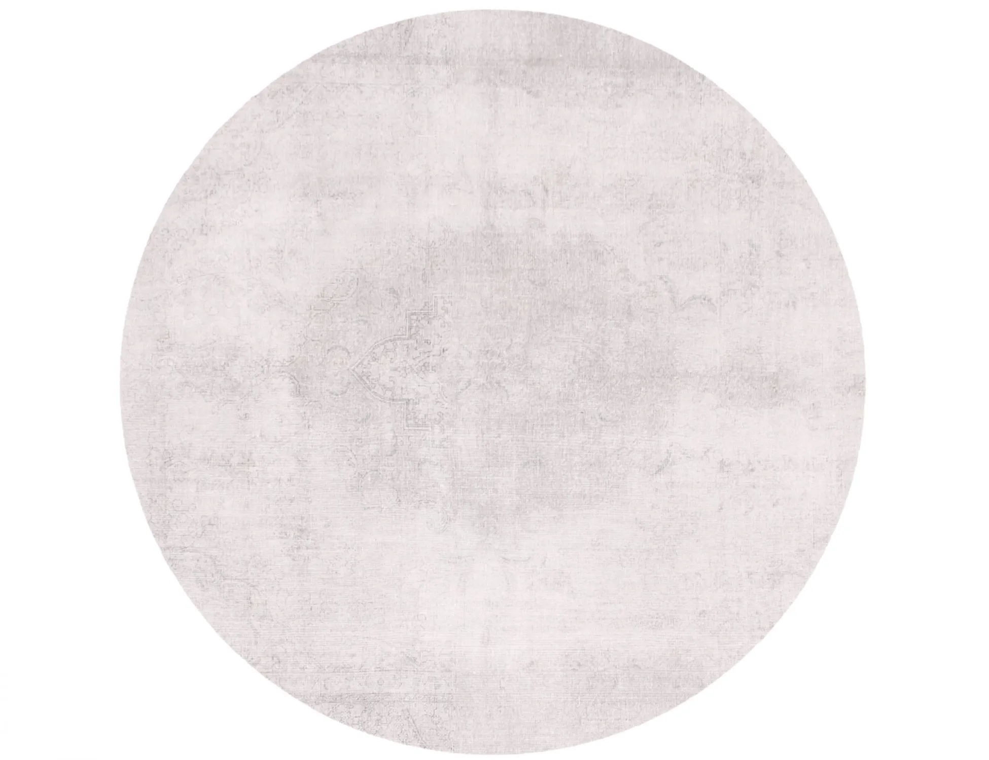 Rund  Vintage Teppich  beige  267 x 267 cm